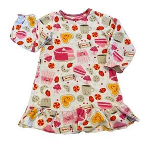 Carter’s Sweet Treat Fleece Ruffled Night Gown Size Small
